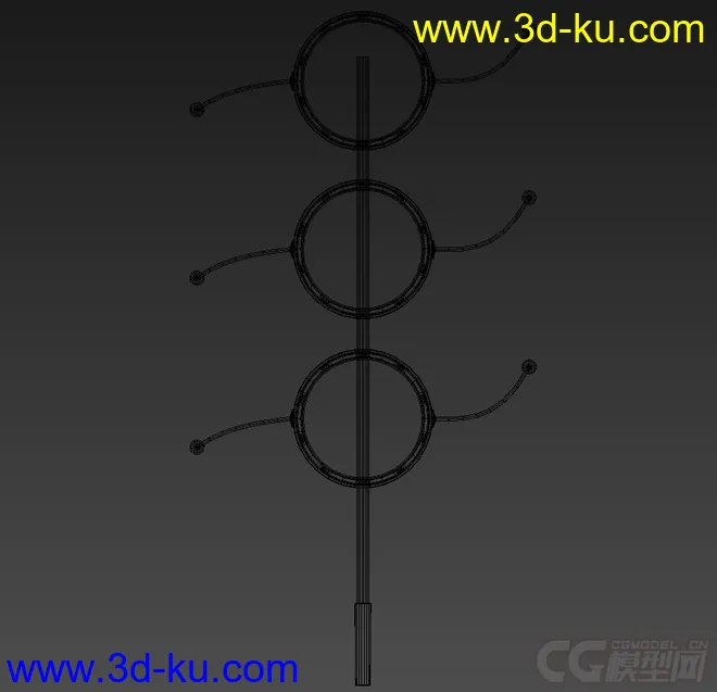 老北京拨浪鼓3D模型的图片1