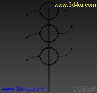 老北京拨浪鼓3D模型的图片