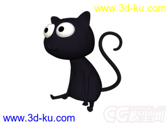 3D打印模型小黑猫的图片