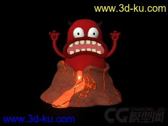 3D打印模型火山可爱怪物的图片