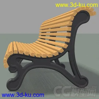 3D打印模型花园长凳、椅子的图片