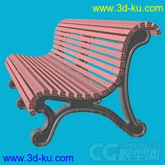 3D打印模型花园长凳、椅子的图片