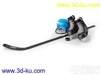冰上赛模型冰球赛杆滑冰鞋模型的图片