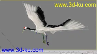 3D打印模型丹顶仙鹤带各种动作的图片