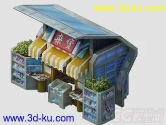 股市神话里一个杂货铺场景模型的图片