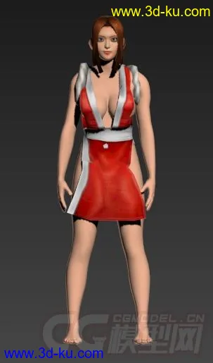 3D打印模型不知火舞,max格式,有T-pose等各种姿势,火舞粉丝请进.的图片