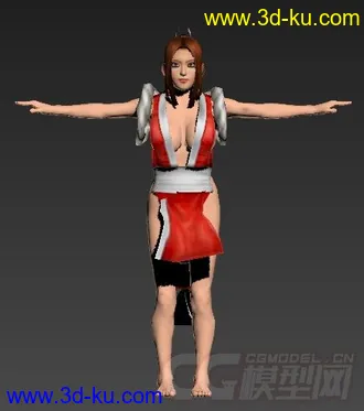 3D打印模型不知火舞,max格式,有T-pose等各种姿势,火舞粉丝请进.的图片