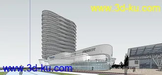 3D打印模型建筑商贸广场的图片
