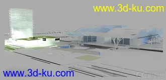 3D打印模型建筑商贸广场的图片