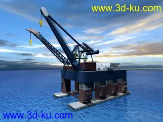 3D打印模型海洋起重平台，自己做的希望大家喜欢的图片