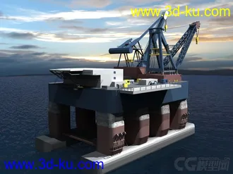 3D打印模型海洋起重平台，自己做的希望大家喜欢的图片
