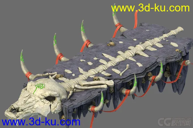 白骨洞—兽骨模型的图片1