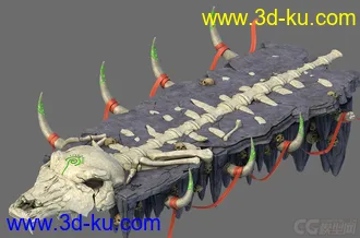 3D打印模型白骨洞—兽骨的图片
