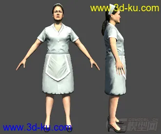 美女护士妹妹3D模型免费下载的图片