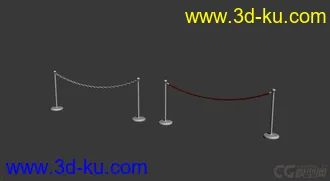 3D打印模型移动护栏 博物馆 挡人的图片