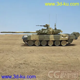 影视级坦克模型-T90的图片