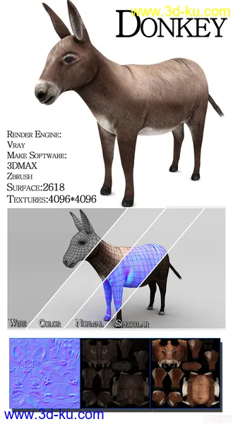 3D打印模型驢子驴子的图片