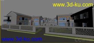 3D打印模型并联别墅的图片