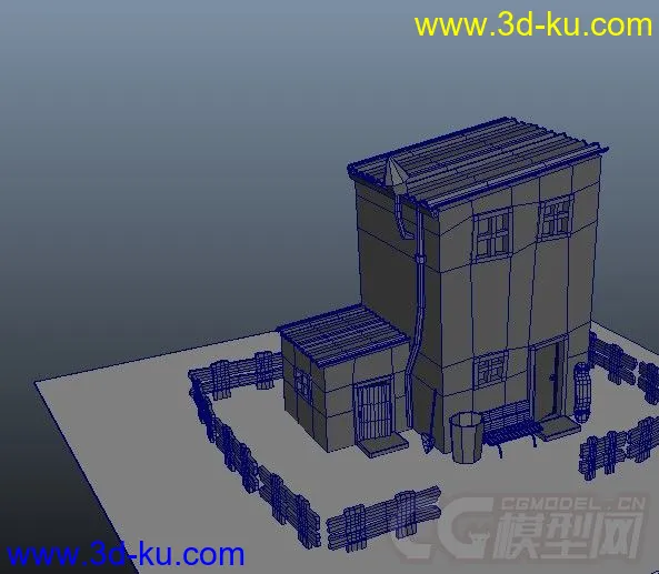 童真风格小屋场景模型模型的图片1