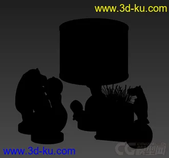 单体陈设摆件模型的图片