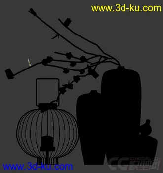 单体陈设摆件模型的图片
