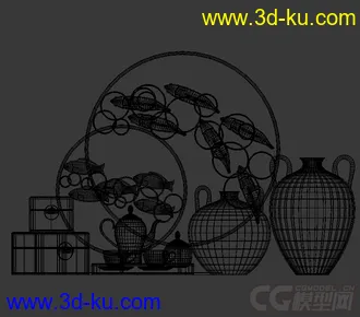 单体陈设摆件模型的图片
