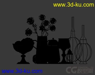 单体陈设摆件模型的图片