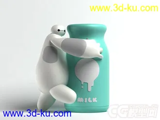 3D打印模型可大白爱移动电源的图片