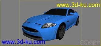 蓝色高级跑车模型2012+Jaguar+XKR-S的图片