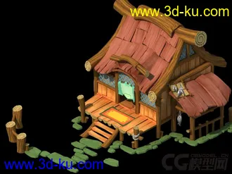 3D打印模型一个Q版的房子的图片