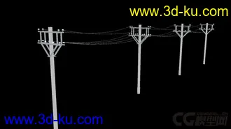 3D打印模型电线杆（各版本的）的图片
