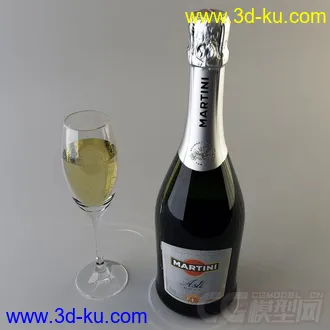 香槟高脚杯模型的图片