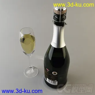 香槟高脚杯模型的图片