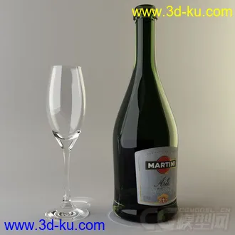 香槟高脚杯模型的图片