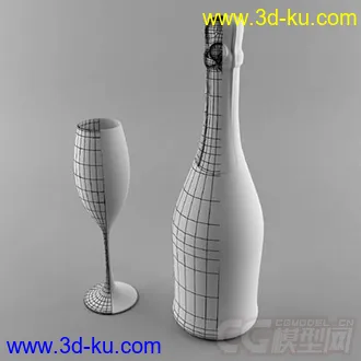 香槟高脚杯模型的图片