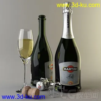 香槟高脚杯模型的图片