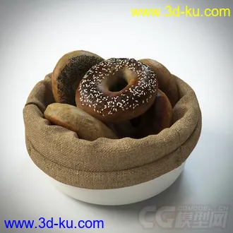 食物面包模型的图片