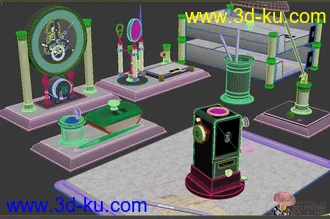 3D打印模型办公桌面摆设的图片