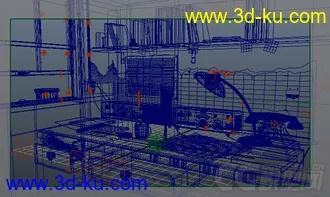 3D打印模型影视室内小场景的图片