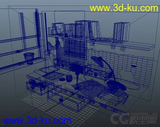 3D打印模型影视室内小场景的图片