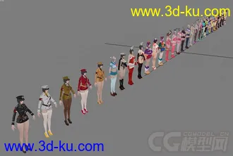 3D打印模型女人时装的图片