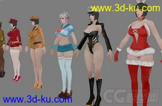 3D打印模型女人时装的图片