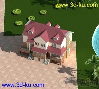 3D打印模型虚拟现实 别墅01的图片