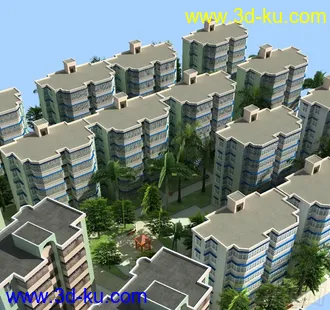 3D打印模型虚拟现实 带地形小品设施的图片