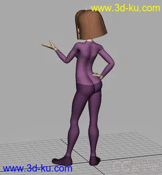 3D打印模型可以用来学习的女人物+有绑定跟动画的图片