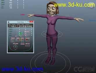 3D打印模型可以用来学习的女人物+有绑定跟动画的图片