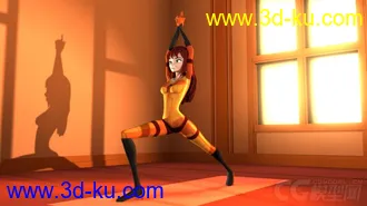 长腿美女模型 有绑定的图片