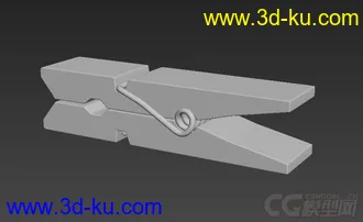 3D打印模型夹子 木夹 2012max obj的图片