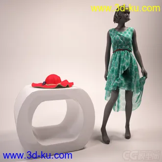 女模跟衣服模型的图片
