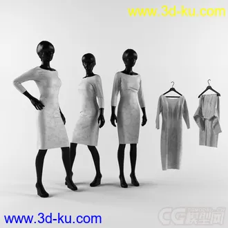 格子衣服模型的图片